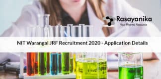NIT Warangal JRF Recruitment 2020 - Application Details
