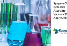 Syngene Chemist Research Associate Vacancy 2020 - Apply Online