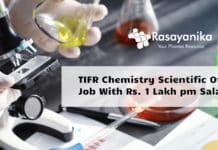 TIFR Chemistry Scientific Officer Job With Rs. 1 Lakh pm Salary