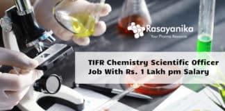 TIFR Chemistry Scientific Officer Job With Rs. 1 Lakh pm Salary