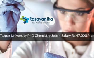 Tezpur University PhD Jobs – Chemistry Candidates Apply Salary Rs 47,000 /- pm Tezpur University PhD Jobs - Chemistry Candidates Apply Salary Rs 47,000 /- pm