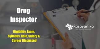 Drug Inspector eligibility and career