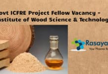 Govt ICFRE Research Fellow Vacancy - Institute of Wood Science Technology