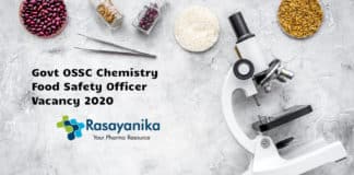 Govt OSSC Chemistry Food Safety Officer Vacancy 2020