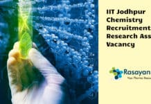 IIT Jodhpur Chemistry Recruitment : Research Assistant Vacancy