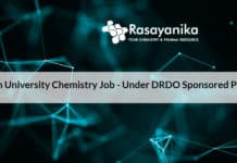 Mizoram University Chemistry Job