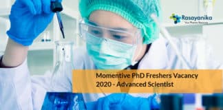Momentive PhD Freshers Vacancy 2020 - Advanced Scientist