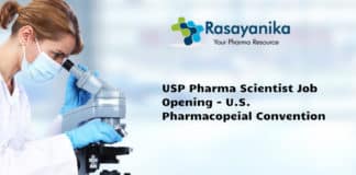 USP Pharma Scientist Job Opening - U.S. Pharmacopeial Convention