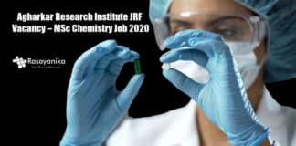 Agharkar Research Institute JRF Vacancy – MSc Chemistry Job 2020