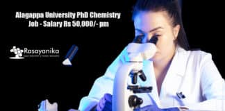 Alagappa University PhD Chemistry Job - Salary Rs 50,000/- pm