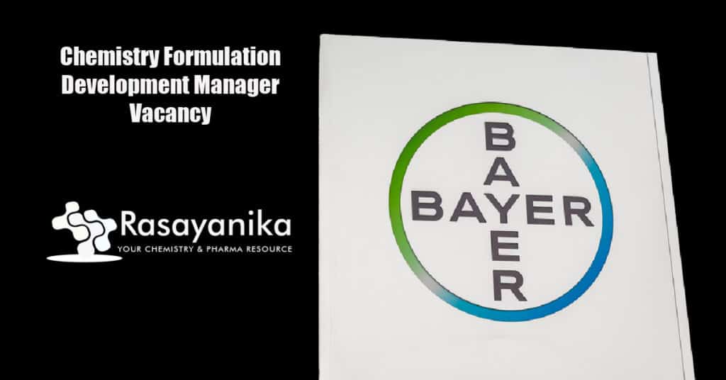 Bayer Formulation Development Manager Vacancy - Apply