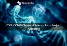 CSIR-CCMB Chemical Science Job - Project Associate