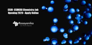 CSIR- CSMCRI Chemistry Job Opening 2020 - Apply Online