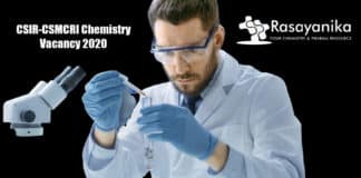 CSIR-CSMCRI Chemistry Vacancy 2020 - Applications Invited