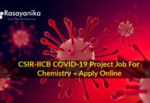 CSIR-IICB COVID-19 Project Job For Chemistry – Apply Online