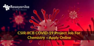 CSIR-IICB COVID-19 Project Job For Chemistry – Apply Online