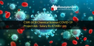 CSIR- IICB Chemical Science COVID-19 Project Job - Salary Rs 47,000/- pm