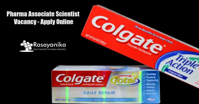 Colgate Pharma Associate Scientist Vacancy - Apply Online