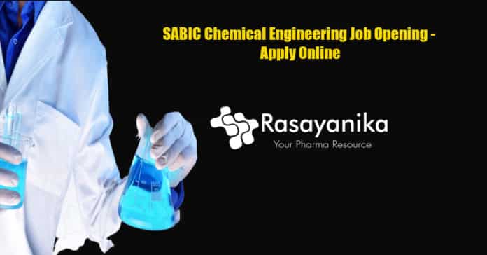 SABIC Chemical Engineering Job Opening - Apply Online