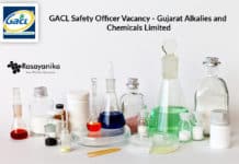 GACL Safety Officer Vacancy - Gujarat Alkalies and Chemicals Limited