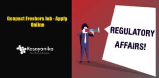 Genpact Freshers Regulatory Associate Job - Apply Online