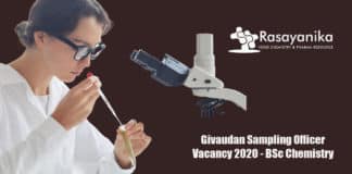 Givaudan Sampling Officer Vacancy 2020 - BSc Chemistry