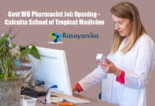 Govt WB Pharmacist Job Opening - Calcutta School of Tropical Medicine