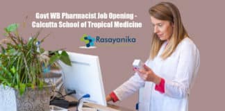 Govt WB Pharmacist Job Opening - Calcutta School of Tropical Medicine