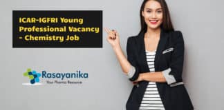 ICAR-IGFRI Young Professional Vacancy - Chemistry Job