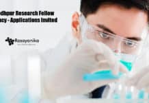 IIT Jodhpur Research Fellow Vacancy - Applications Invited