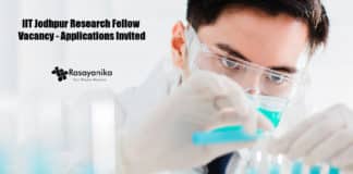 IIT Jodhpur Research Fellow Vacancy - Applications Invited