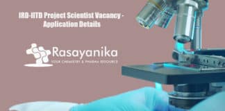 IRD-IITD Project Scientist Vacancy - Application Details
