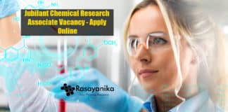 Jubilant Chemical Research Associate Vacancy - Apply Online