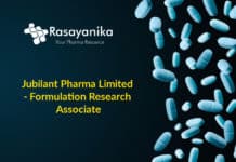 Jubilant Pharma Limited - Formulation Research Associate