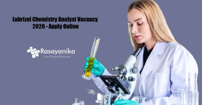 Lubrizol Chemistry Analyst Vacancy 2020 - Apply Online