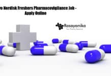 Novo Nordisk Freshers Pharmacovigilance Job - Apply Online