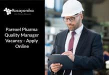 Parexel Pharma Quality Manager Vacancy - Apply Online