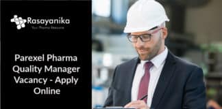 Parexel Pharma Quality Manager Vacancy - Apply Online
