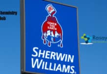 Sherwin Williams MSc Chemistry Job - Operations Team Leader