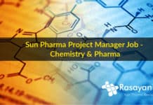 Sun Pharma Project Manager Job - Chemistry & Pharma