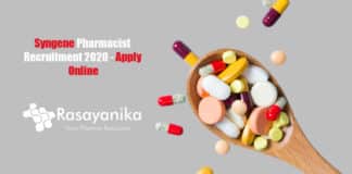 Syngene Pharmacist Recruitment 2020 - Apply Online