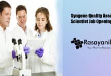 Syngene Quality Associate Scientist Job Opening 2020