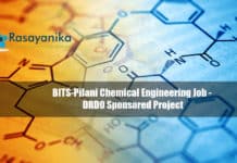 BITS-Pilani Chemical Engineering Job - DRDO Sponsored Project