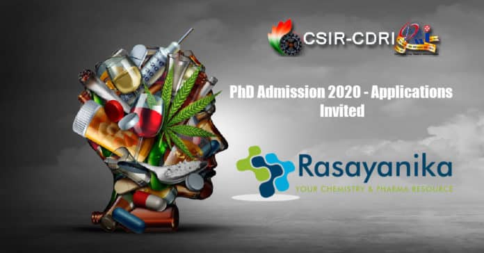 CSIR-CDRI PhD Admission 2020 - Applications Invited