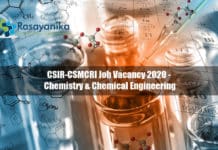 CSIR-CSMCRI Job Vacancy 2020 - Chemistry & Chemical Engineering