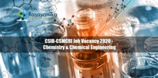 CSIR-CSMCRI Job Vacancy 2020 - Chemistry & Chemical Engineering