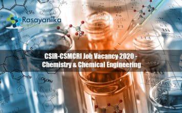 CSIR-CSMCRI Job Vacancy 2020 – Chemistry & Chemical Engineering CSIR-CSMCRI Job Vacancy 2020 - Chemistry & Chemical Engineering