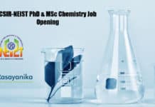 CSIR-NEIST PhD & MSc Chemistry Job Opening - Application Details