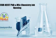 CSIR-NEIST PhD & MSc Chemistry Job Opening - Application Details