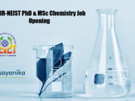 CSIR-NEIST PhD & MSc Chemistry Job Opening - Application Details